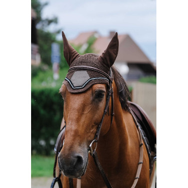Bonnet chasse mouche Equithème Domino Cuivre Marron Bonnet chasse mouche Equithème Domino Cuivre Marron