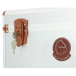 Coffre de pansage Equithème Je t'aime Argent