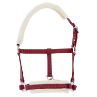 Licol foal Riding World mouton synthétique Bordeaux