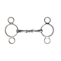 Mors réglable Metalab 3 anneaux double brisure Mors réglable Metalab 3 anneaux double brisure