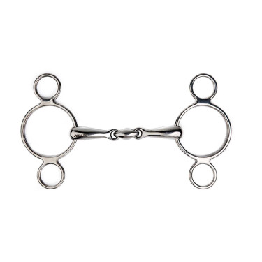 Mors réglable Metalab 3 anneaux double brisure Mors réglable Metalab 3 anneaux double brisure