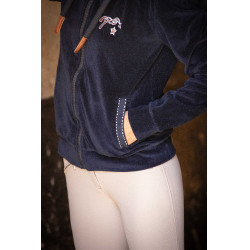 Sweat zip Emy Velvet Pénélope Bleu marine Sweat zip Emy Velvet Pénélope Bleu marine