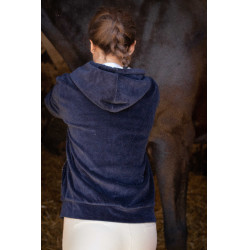 Sweat zip Emy Velvet Pénélope Bleu marine Sweat zip Emy Velvet Pénélope Bleu marine