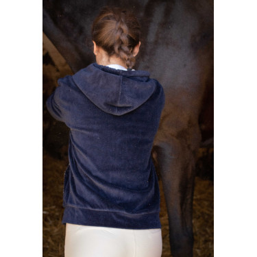 Sweat zip Emy Velvet Pénélope Bleu marine Sweat zip Emy Velvet Pénélope Bleu marine