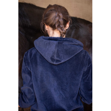 Sweat zip Emy Velvet Pénélope Bleu marine Sweat zip Emy Velvet Pénélope Bleu marine