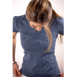 Polo Iliana Pénélope Bleu / gris