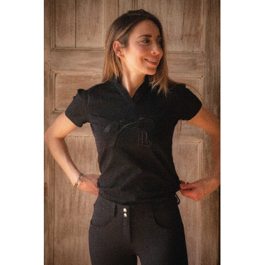Polo Iliana Pénélope Noir Polo Iliana Pénélope Noir