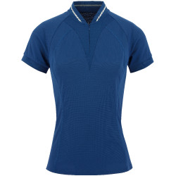 Polo Equithème Elodie Manches courtes Bleu Monaco Polo Equithème Elodie Manches courtes Bleu Monaco