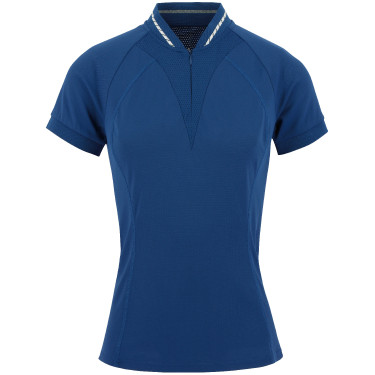 Polo Equithème Elodie Manches courtes Bleu Monaco Polo Equithème Elodie Manches courtes Bleu Monaco