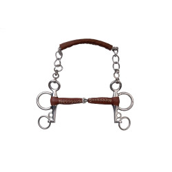 Mors Pelham Metalab Pinchless cuir branches courtes Mors Pelham Metalab Pinchless cuir branches courtes