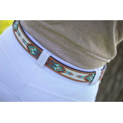 Ceinture Pénélope Pearl Cognac / turquoise Marron Ceinture Pénélope Pearl Cognac / turquoise Marron