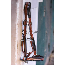 Licol cuir Pénélope Point Sellier Noisette Marron Licol cuir Pénélope Point Sellier Noisette Marron