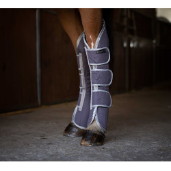 Guêtres de transport Equithème Tyrex 1200D recyclées Taupe Marron Guêtres de transport Equithème Tyrex 1200D recyclées Taupe Marron