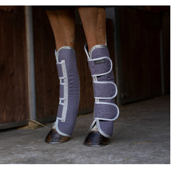 Guêtres de transport Equithème Tyrex 1200D recyclées Taupe Marron Guêtres de transport Equithème Tyrex 1200D recyclées Taupe Marron