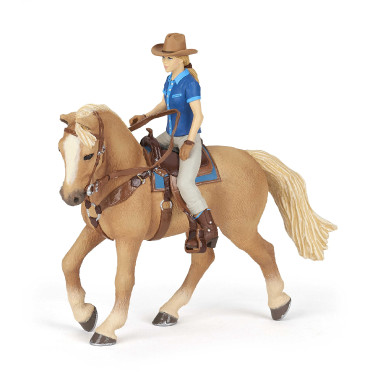 Cheval western et sa cavalière Papo Cheval western et sa cavalière Papo