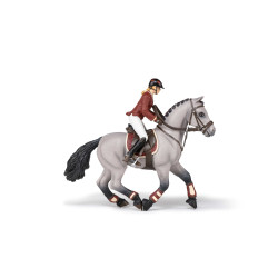 Cheval de concours et sa cavalière Papo