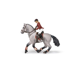 Cheval de concours et sa cavalière Papo