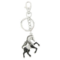 Porte-clés Equi-Kids Lune Noir / argent