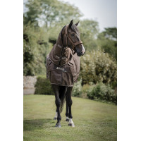 Couverture Bucas Irish Turnout 300g avec couvre cou Espresso Marron