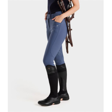 Pantalon d'équitation X-perform Iconic Horse Pilot femme Vintage Indigo Bleu