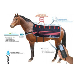 E.Ziback Pro couverture de massage vibrant et chauffant pour chevaux E.Ziback Pro couverture de massage vibrant et chauffant pour chevaux