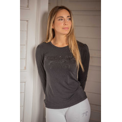 T-shirt Pénélope Lovely manches longues Anthracite Gris T-shirt Pénélope Lovely manches longues Anthracite Gris
