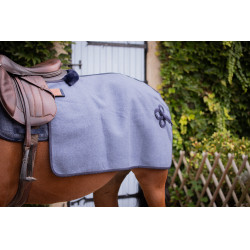 Couvre-reins Quarter Paddock Sports Wooltouch Bleu chiné