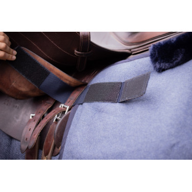 Couvre-reins Quarter Paddock Sports Wooltouch Bleu chiné