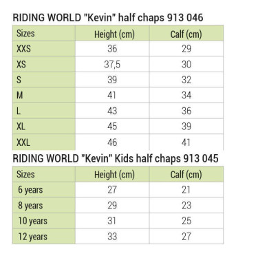 Mini-chaps Riding World Kevin Mini-chaps Riding World Kevin