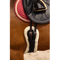 Sangle courte Norton XTR Mouton synthétique Havane / écru Marron