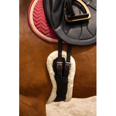 Sangle courte Norton XTR Mouton synthétique Havane / écru Marron