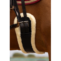 Sangle courte Norton XTR Mouton synthétique Havane / écru Marron