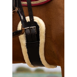 Sangle courte Norton XTR Mouton synthétique Havane / écru Marron