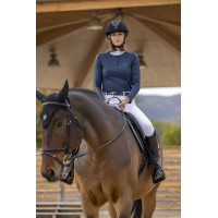 Polo Equithème Pekin manches longues Bleu marine