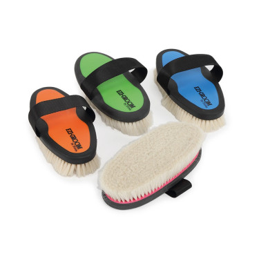 Brosse douce avec poils de chèvre Ezi-Groom Shires - Matériel d'équitation