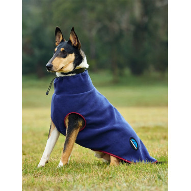 Couverture pour chien Weatherbeeta polaire ComFiTec Marine / bordeaux Bleu