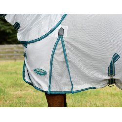 Couverture anti-mouches Weatherbeeta Combo ComFiTec Zephyr Argent / vert sarcelle / stone Couverture anti-mouches Weatherbeeta Combo ComFiTec Zephyr Argent / vert sarcelle / stone