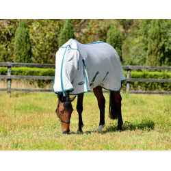 Couverture anti-mouches Weatherbeeta Combo ComFiTec Zephyr Argent / vert sarcelle / stone Couverture anti-mouches Weatherbeeta Combo ComFiTec Zephyr Argent / vert sarcelle / stone