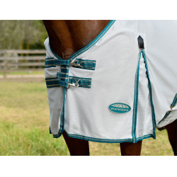 Couverture anti-mouches Weatherbeeta Combo ComFiTec Zephyr Argent / vert sarcelle / stone Couverture anti-mouches Weatherbeeta Combo ComFiTec Zephyr Argent / vert sarcelle / stone