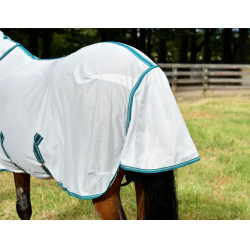 Couverture anti-mouches Weatherbeeta Combo ComFiTec Zephyr Argent / vert sarcelle / stone Couverture anti-mouches Weatherbeeta Combo ComFiTec Zephyr Argent / vert sarcelle / stone