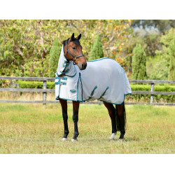 Couverture anti-mouches Weatherbeeta Combo ComFiTec Zephyr Argent / vert sarcelle / stone Couverture anti-mouches Weatherbeeta Combo ComFiTec Zephyr Argent / vert sarcelle / stone