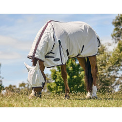 Couverture anti-mouches Combo Weatherbeeta ComFiTec Essential Blanc / marron / gris Couverture anti-mouches Combo Weatherbeeta ComFiTec Essential Blanc / marron / gris