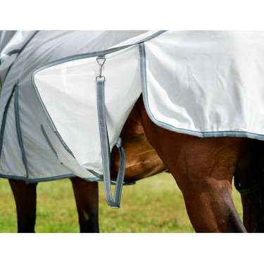 Couverture anti-mouches Combo Weatherbeeta ComFiTec Essential Blanc / gris / bleu vif