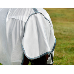 Couverture anti-mouches Combo Weatherbeeta ComFiTec Essential Blanc / gris / bleu vif