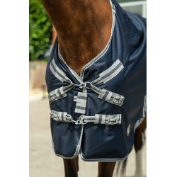 Couverture d'extérieur Therma Pro HKM Cou détachable 600D Bleu foncé Couverture d'extérieur Therma Pro HKM Cou détachable 600D Bleu foncé