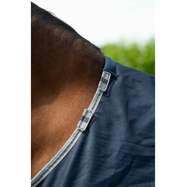Couverture d'extérieur Therma Pro HKM Cou détachable 600D Bleu foncé Couverture d'extérieur Therma Pro HKM Cou détachable 600D Bleu foncé
