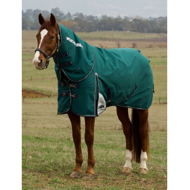 Couverture Weatherbeeta ComFiTec Dynamic Turnout 220g cou détachable Vert forêt / marine