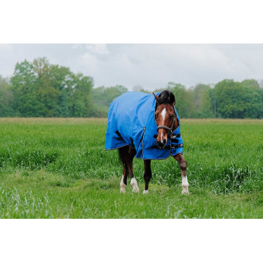 Couverture Equithème Tyrex Aisance 1200D High Neck Bleu roi Couverture Equithème Tyrex Aisance 1200D High Neck Bleu roi