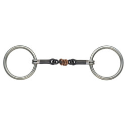 Mors cheval avec rouleau cuivre Shires - Matériel d'équitation