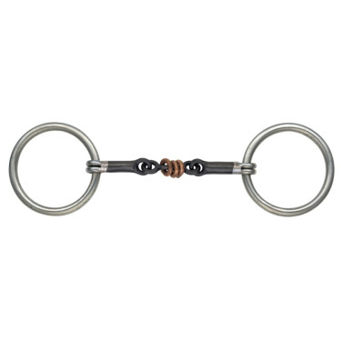 Mors cheval avec rouleau cuivre Shires - Matériel d'équitation